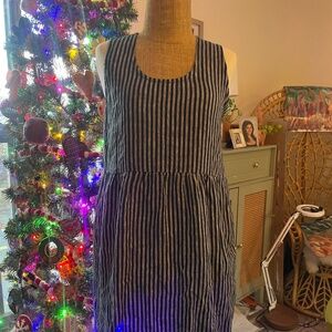 Conscious Clothing Linen Striped Dress